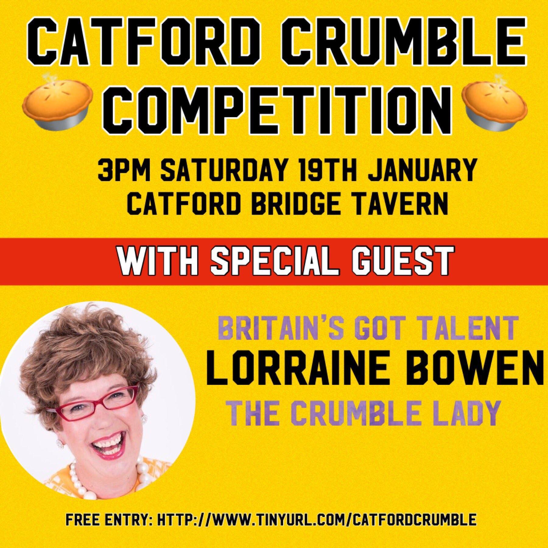Lorraine Judges the 2nd Annual Catford Crumble Competition